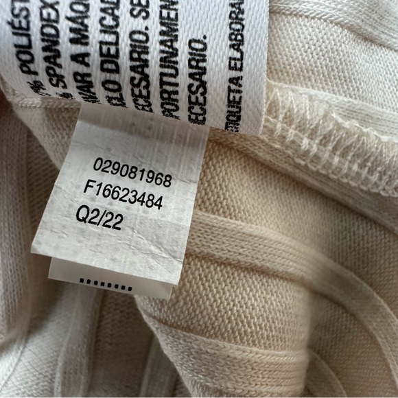 NWT The Nines by HATCH Mock Turtleneck Rib Knit Maternity Shirt Ivory Size XL - Picture 10 of 10